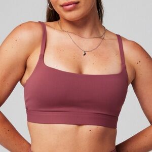 Fabletics Essential Low Impact Sports Bra in Mauve